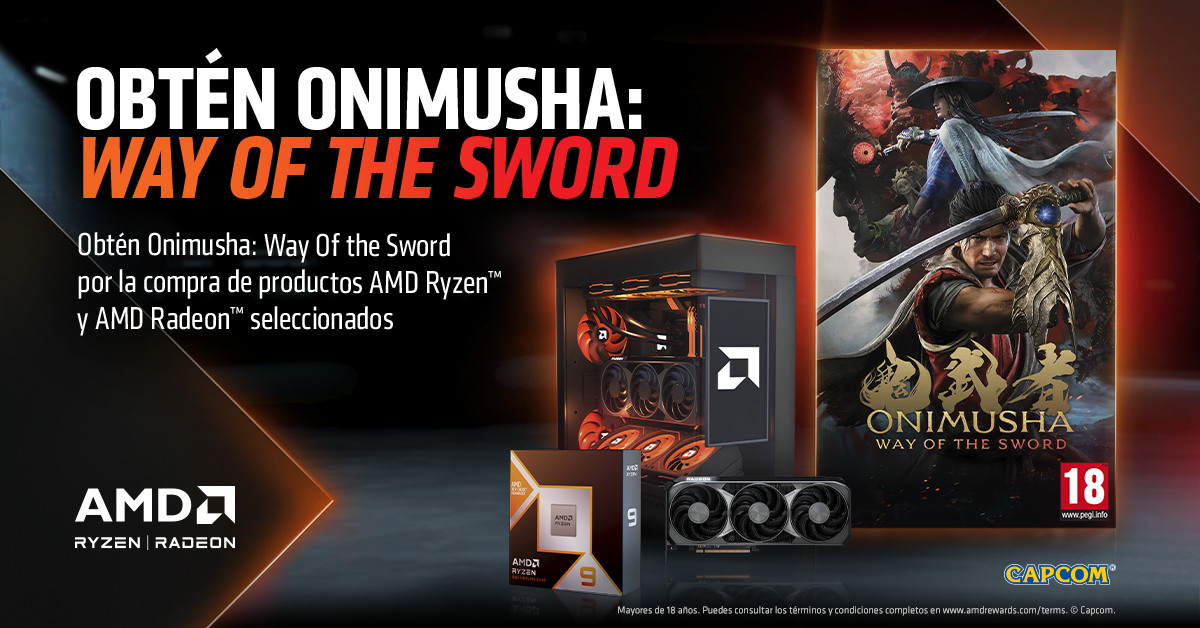Obtén Onimusha: Way of the Sword con productos AMD Ryzen y Radeon seleccionados